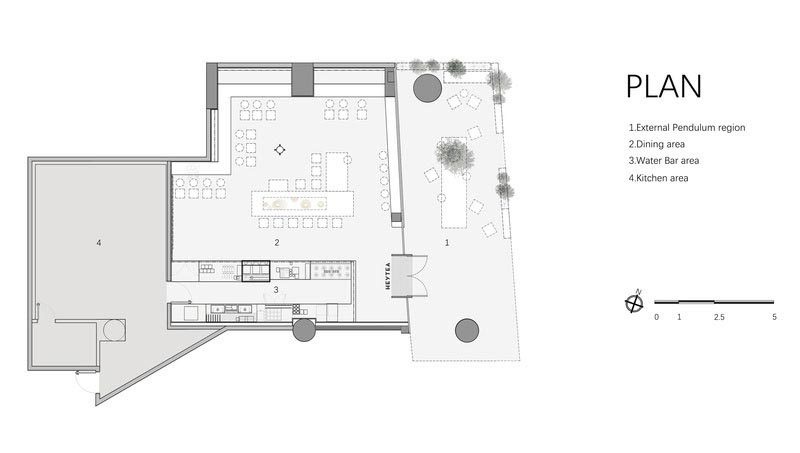 深圳白石洲餐飲裝修設(shè)計公司案例平面布置圖
