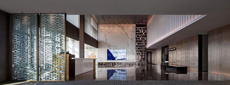 深圳南山辦公室裝修展廳大堂設(shè)計