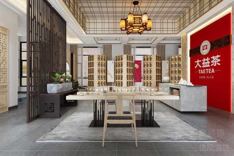 深圳福田新中式餐飲茶室裝修圖品茶體驗區(qū)