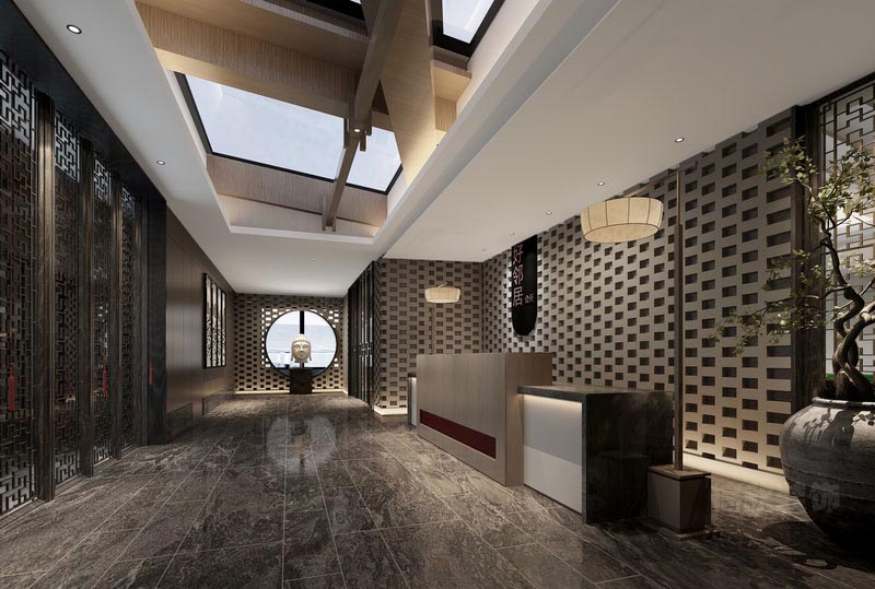 深圳福田中式風(fēng)格餐飲會所裝修設(shè)計公司案例前臺 深圳福田中式風(fēng)格餐飲會所裝修設(shè)計公司案例前臺