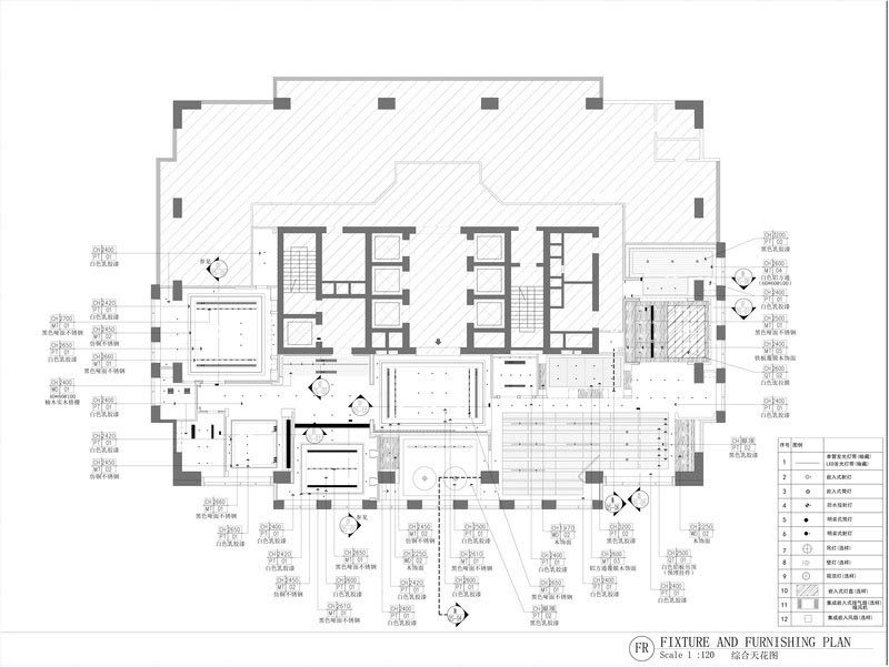 福田創(chuàng)新科技廣場辦公室裝修頂面圖