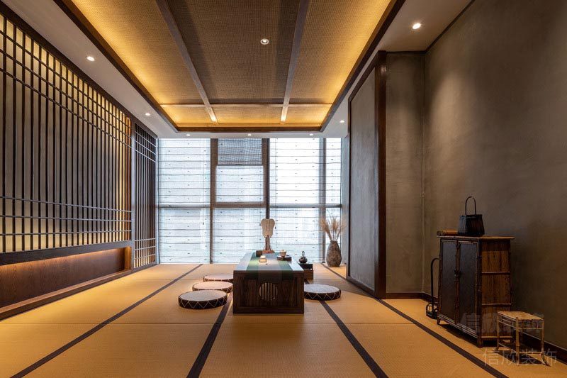 深圳羅湖餐飲茶室裝修設(shè)計(jì)圖榻榻米包間家具