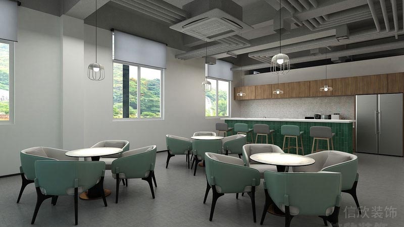 透明的玻璃隔斷不僅增加了采光，還延伸的空間感。