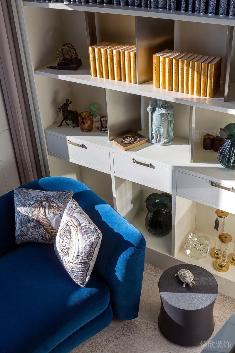 觀瀾家庭天鵝絨沙發(fā)書(shū)柜