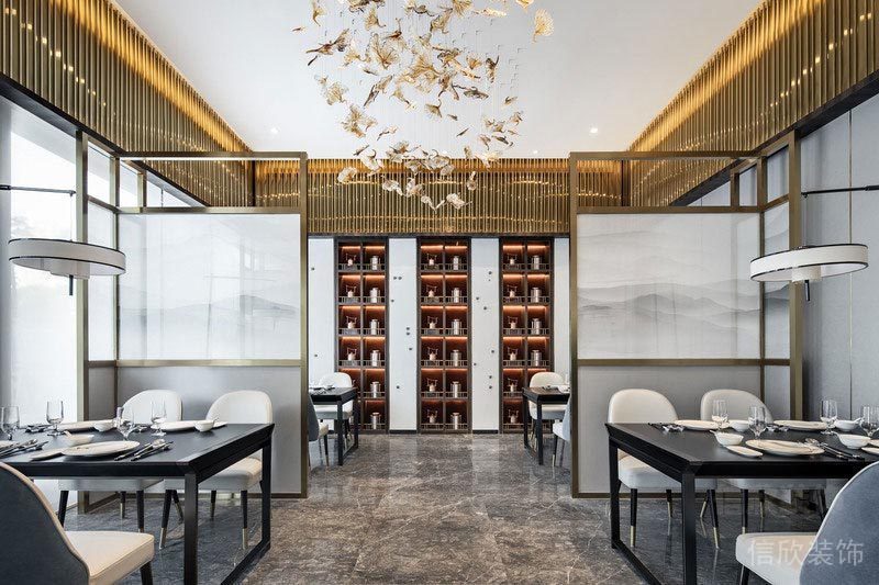 深圳龍崗餐飲店裝修圖用餐區(qū)