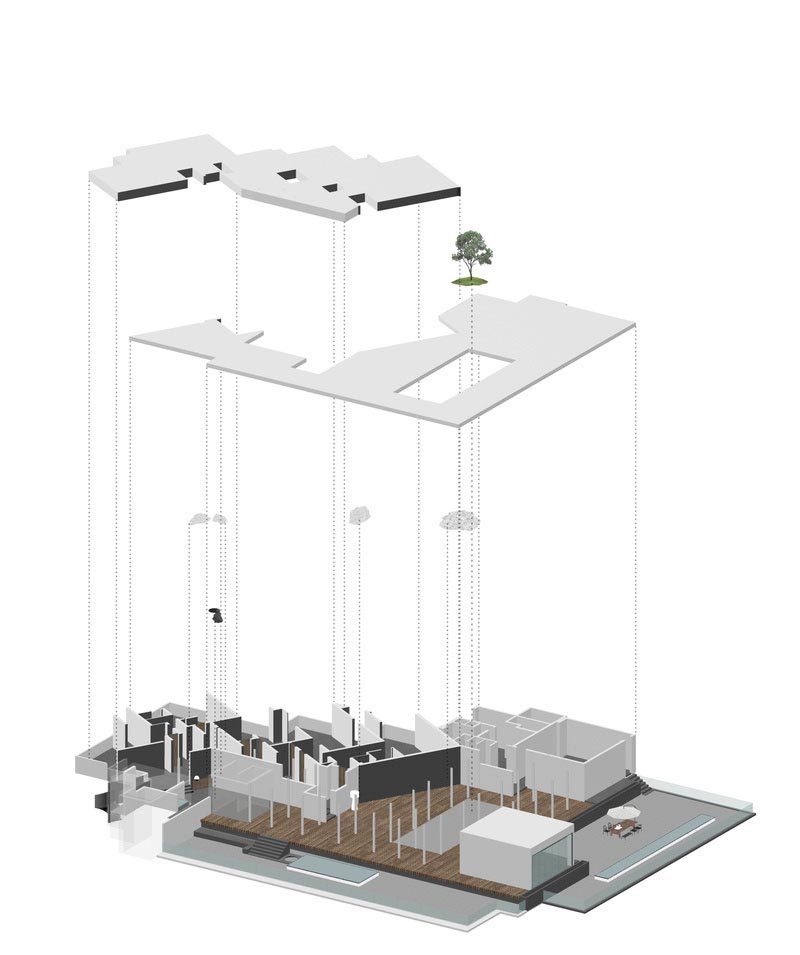 南山餐廳裝修設(shè)計效果圖概念解構(gòu)剖析軸測圖