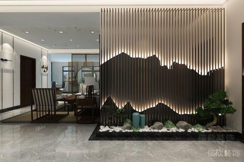 福田區(qū)前海金融中心新中式辦公室設(shè)計