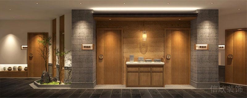 深圳福田餐飲飯館湯包裝修設(shè)計(jì)圖主題墻裝飾