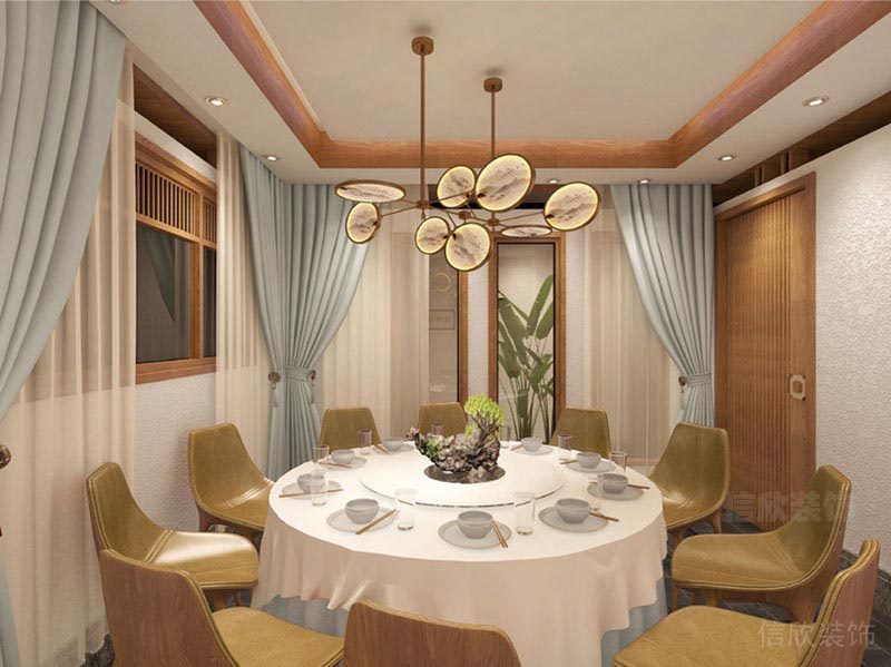 深圳福田餐飲飯館湯包裝修設(shè)計(jì)圖商務(wù)包間