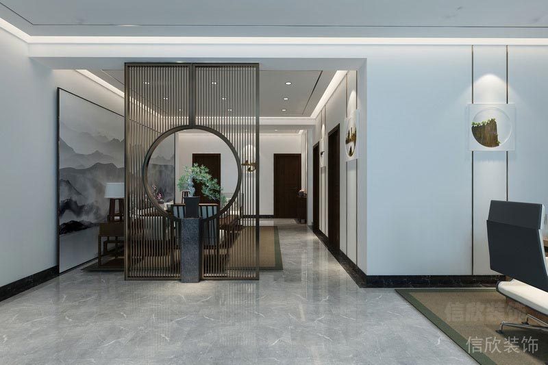 福田區(qū)前海金融中心新中式辦公室設(shè)計