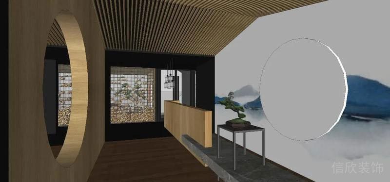 南山餐廳裝修設(shè)計(jì)效果圖玄關(guān)