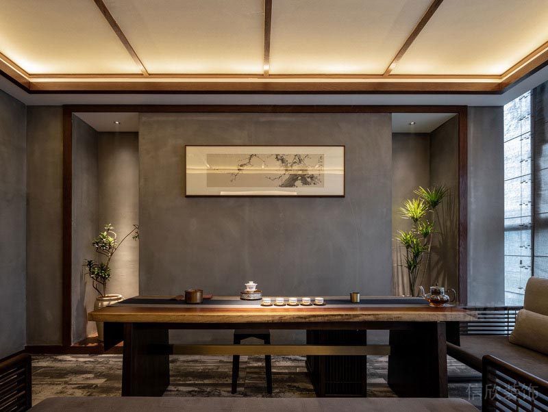 深圳羅湖餐飲茶室裝修設(shè)計(jì)圖經(jīng)典品茶包間