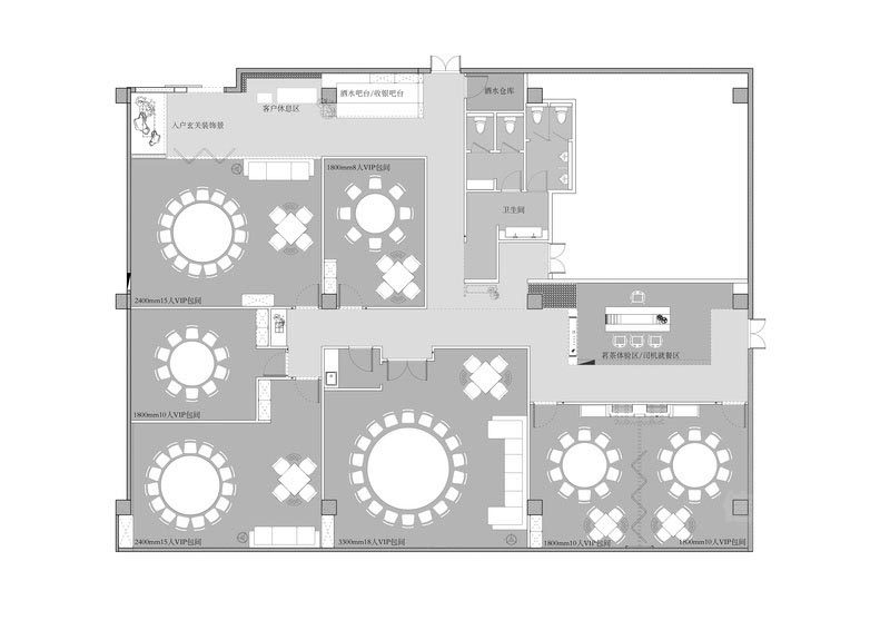 福田餐廳裝修設(shè)計效果圖平面布置圖