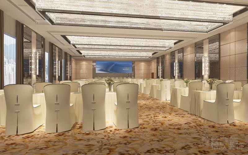 深圳寶安中式風(fēng)格餐飲店裝修圖會(huì)議廳效果圖