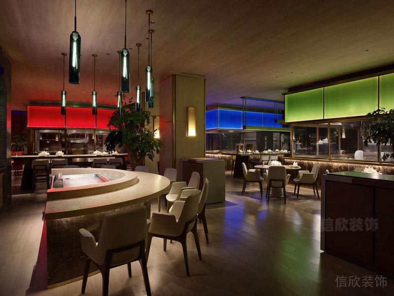 深圳福田餐飲飯館裝修設(shè)計(jì)圖用餐區(qū)家具