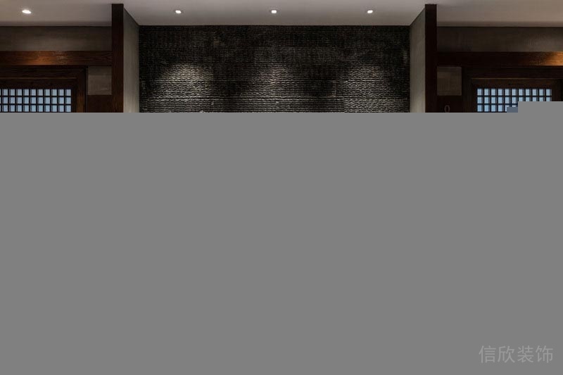 深圳羅湖餐飲茶室裝修設(shè)計(jì)圖茶文化展示區(qū)背景墻