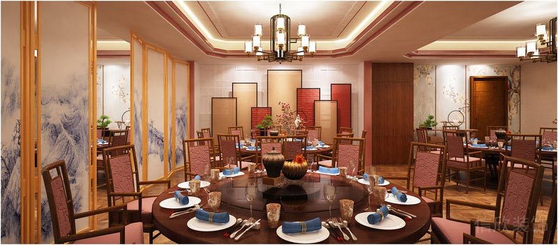 深圳寶安中式風(fēng)格餐飲店裝修圖節(jié)日活動(dòng)包間效果圖
