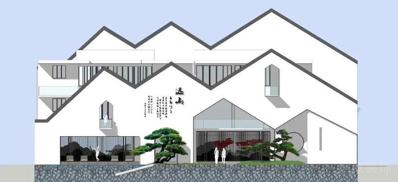 南山餐廳裝修設(shè)計(jì)效果圖正面外觀