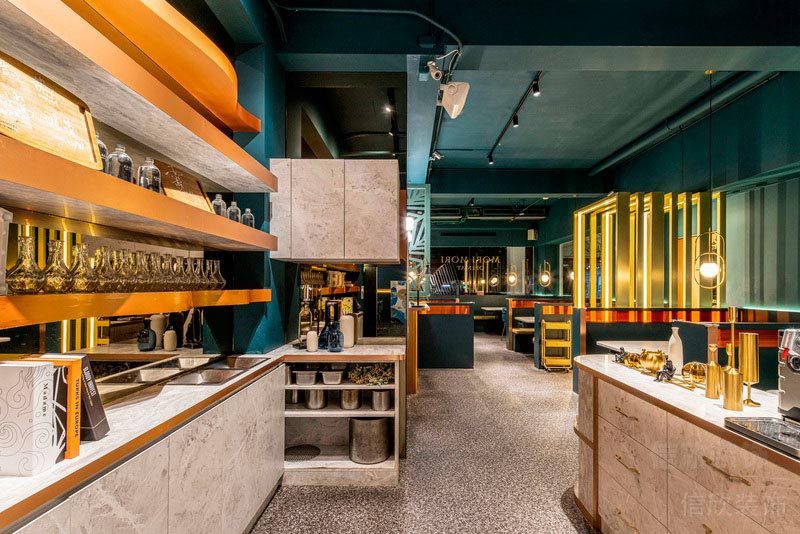 深圳東門餐飲裝修設(shè)計公司案例吧臺