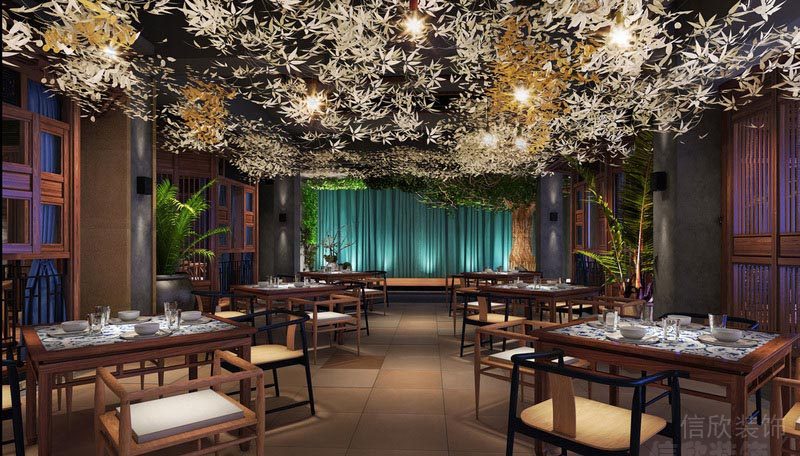 深圳福田餐飲店裝修圖用餐區(qū)