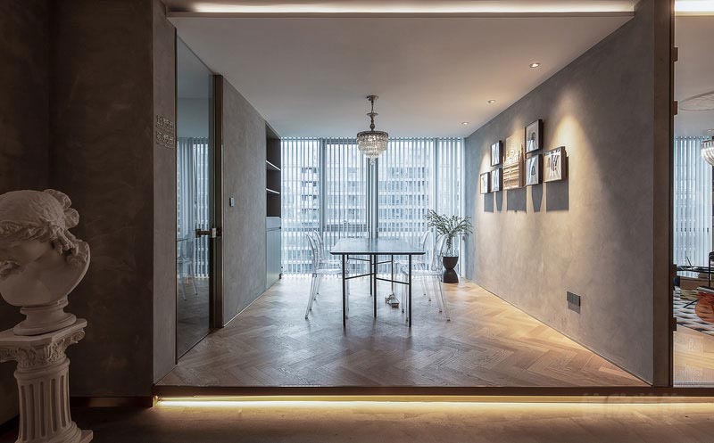 深圳南山現(xiàn)代工業(yè)風(fēng)設(shè)計(jì)公司辦公室裝修等候區(qū)