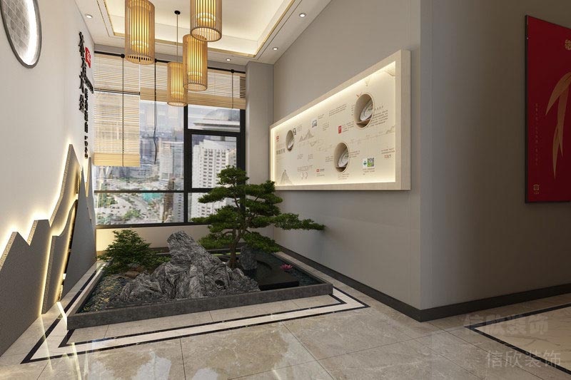 深圳福田新中式餐飲茶室裝修圖工藝細(xì)節(jié)