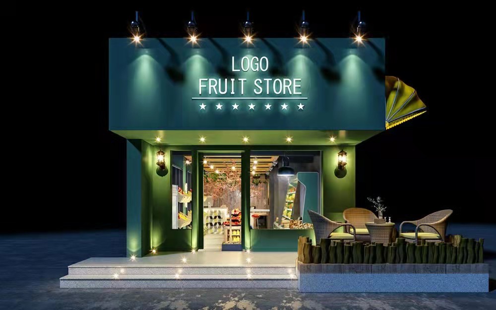深圳鹽田水果店門頭裝修案例