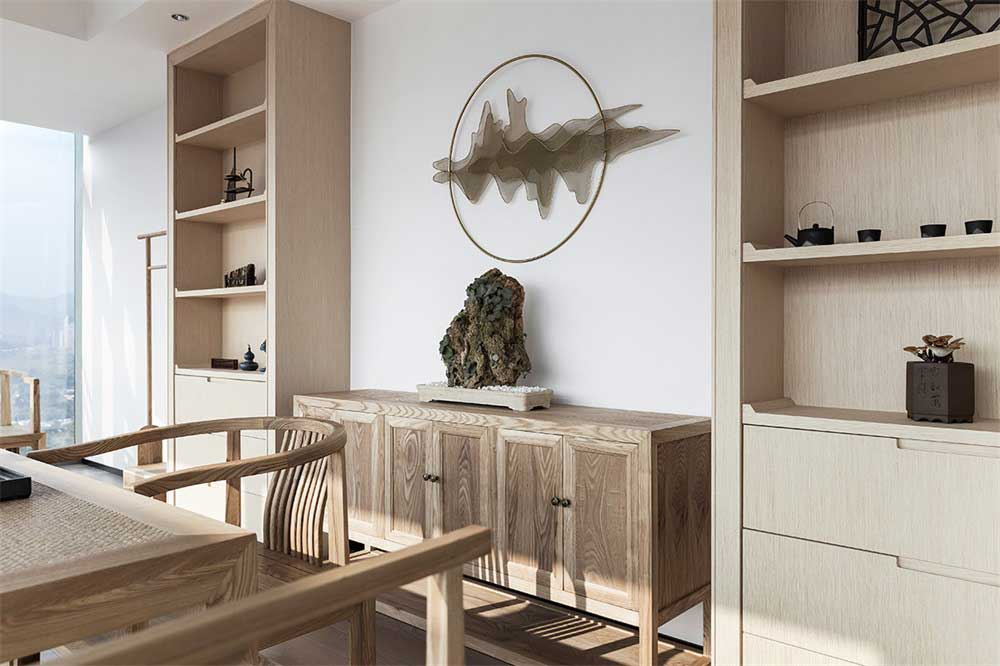 深圳市寶安1000平國(guó)中創(chuàng)投辦公室裝修洽談區(qū)