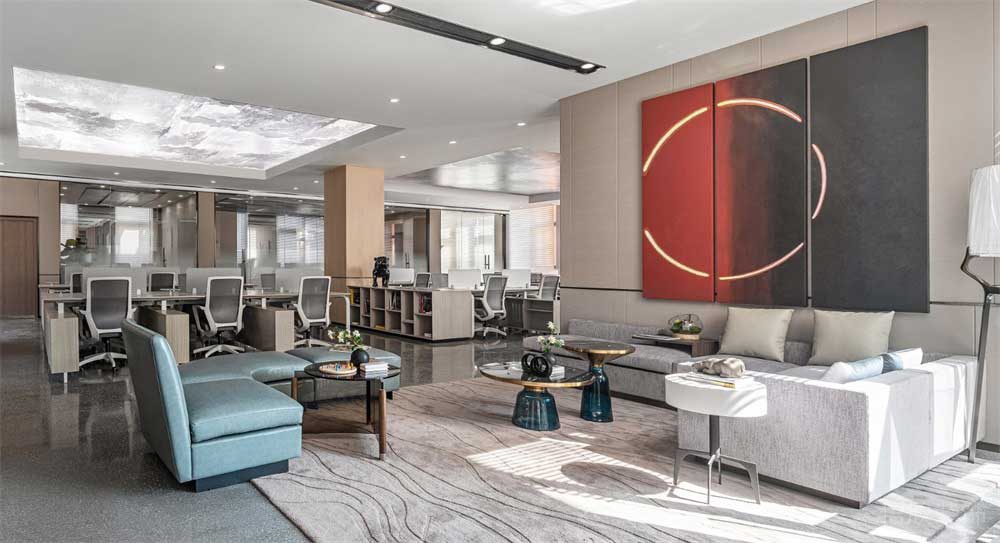 深圳市羅湖區(qū)現(xiàn)代日式風(fēng)格辦公室沙發(fā)區(qū)