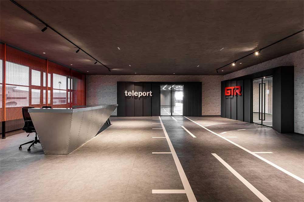 深圳南山區(qū)工業(yè)風(fēng)格機(jī)場(chǎng)主題辦公室設(shè)計(jì)裝修-前臺(tái)區(qū)