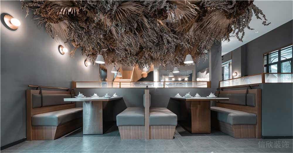 簡約風(fēng)浙江特色菜連鎖餐廳深圳龍華店裝修設(shè)計卡座效果圖