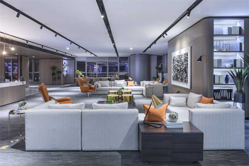 深圳市福田區(qū)車公廟現(xiàn)代輕奢辦公室設(shè)計裝修休息區(qū)