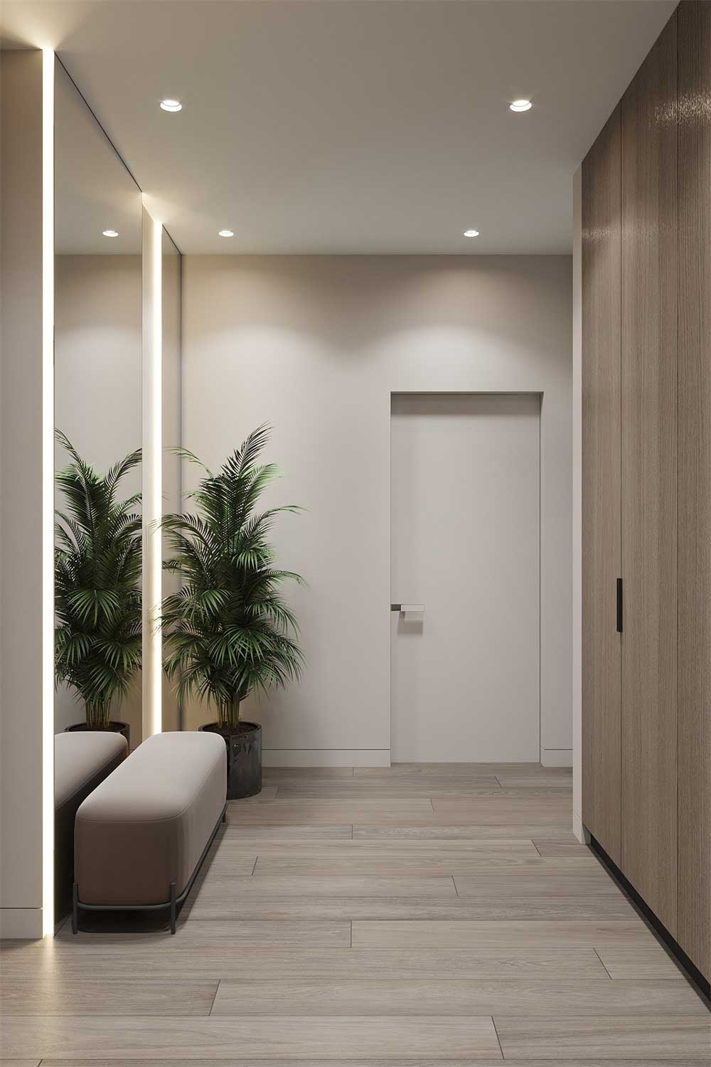 深圳羅湖500平方簡約風格辦公室裝修玄關區(qū)隱形入戶門