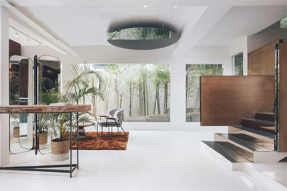 深圳市龍崗800平輕奢風(fēng)辦公室裝修接待區(qū)