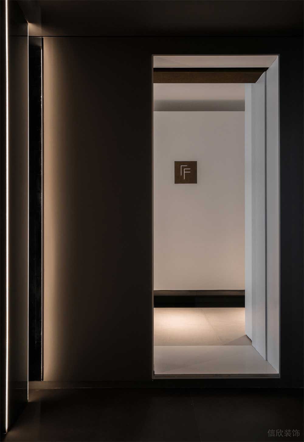 辦公室裝修設(shè)計燈飾效果過道辦公室設(shè)計圖