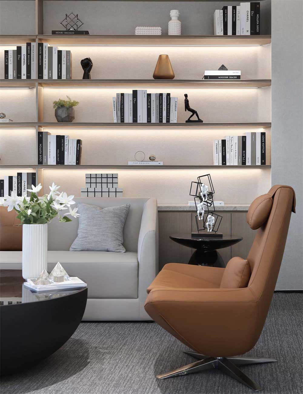 深圳寶安區(qū)現(xiàn)代風格高級辦公室設計裝修-休息區(qū)