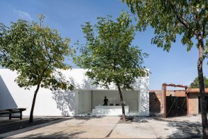 戶外工作室外觀設(shè)計(jì)開放式純白簡約設(shè)計(jì)圖