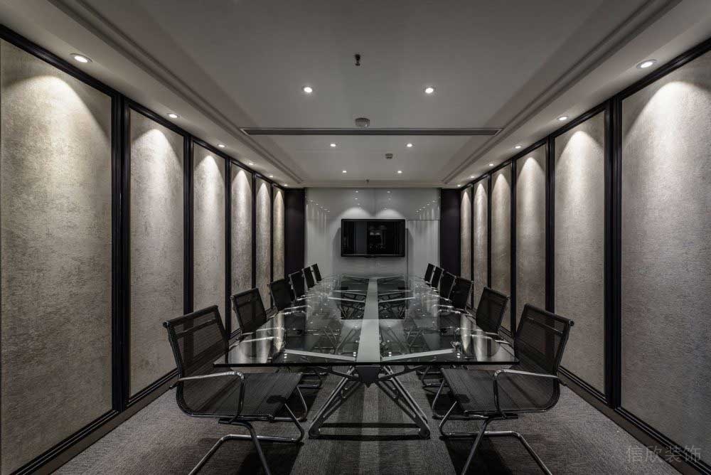 玻璃會議室簡約風(fēng)辦公室裝修效果灰色調(diào)商務(wù)風(fēng)設(shè)計圖