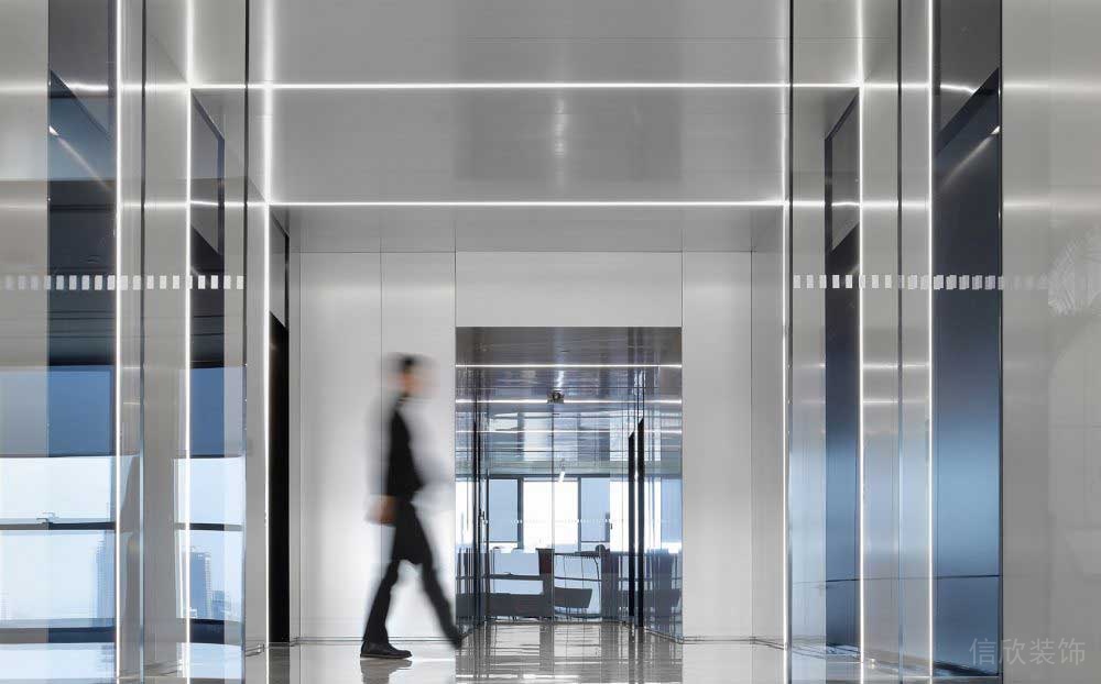 燈飾設(shè)計(jì)電梯等候區(qū)金屬裝修辦公室過(guò)道效果