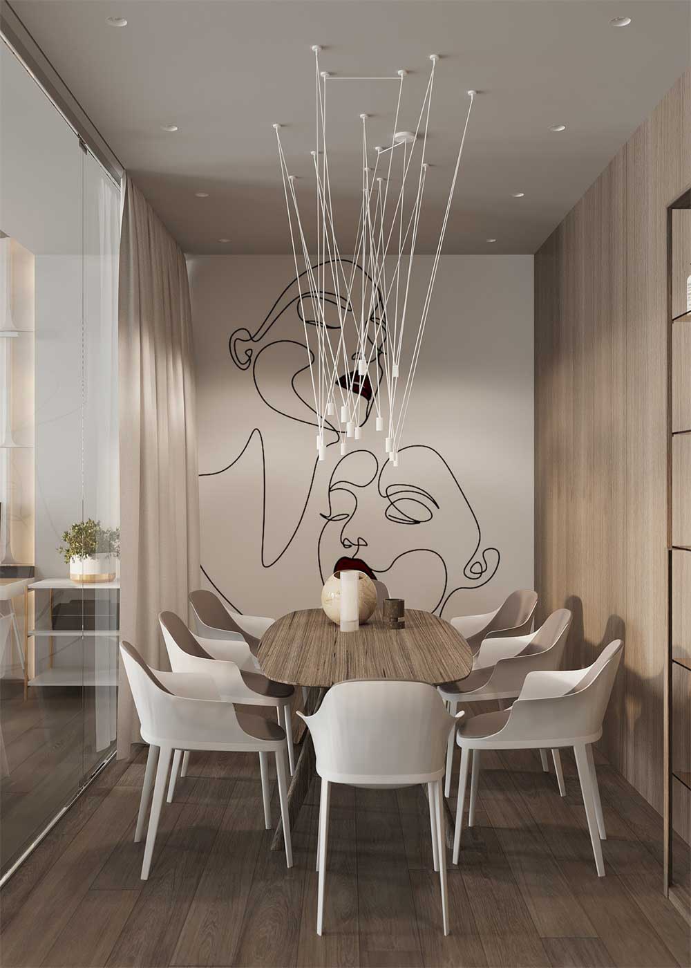 深圳羅湖500平方簡約風(fēng)格辦公室裝修會議室裝飾吊燈