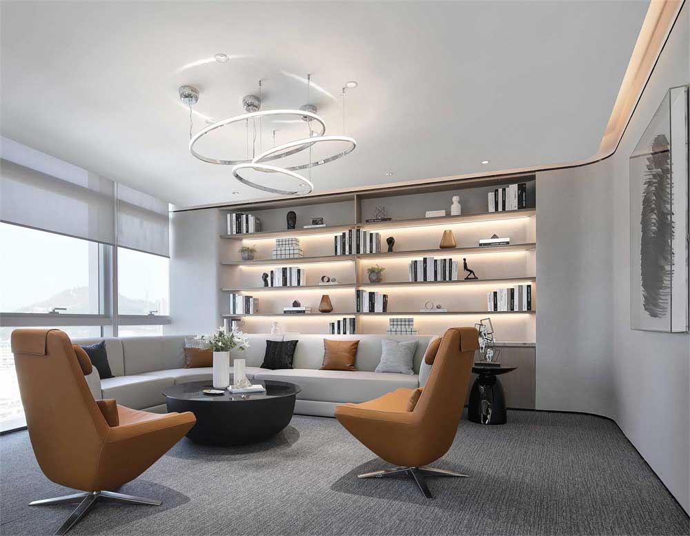 深圳寶安區(qū)現(xiàn)代風格高級辦公室設計裝修-休息區(qū)