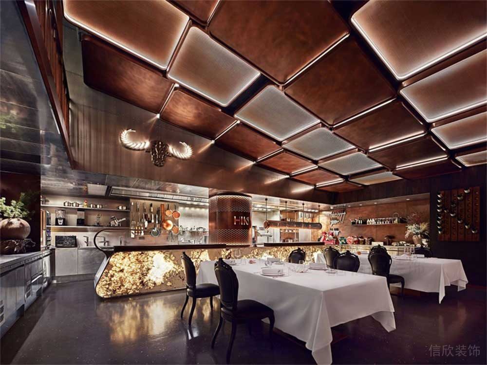 深圳龍華簡約美式風(fēng)格私房菜餐飲店裝修設(shè)計(jì)用餐區(qū)效果圖