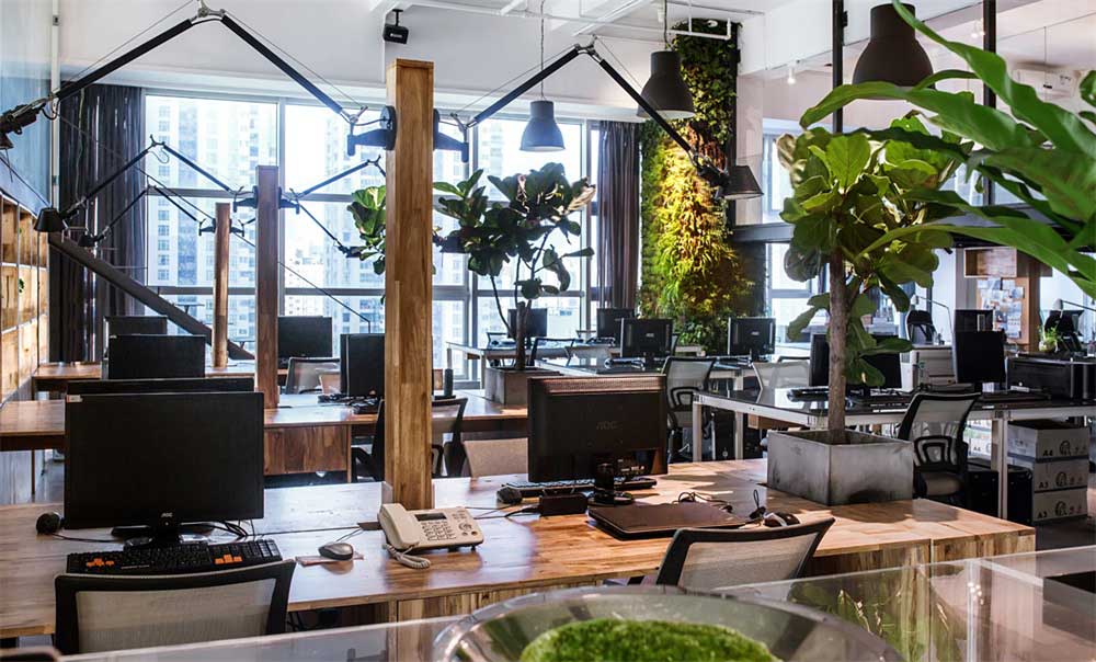 深圳市南山自然風(fēng)辦公室裝修設(shè)計辦公區(qū)