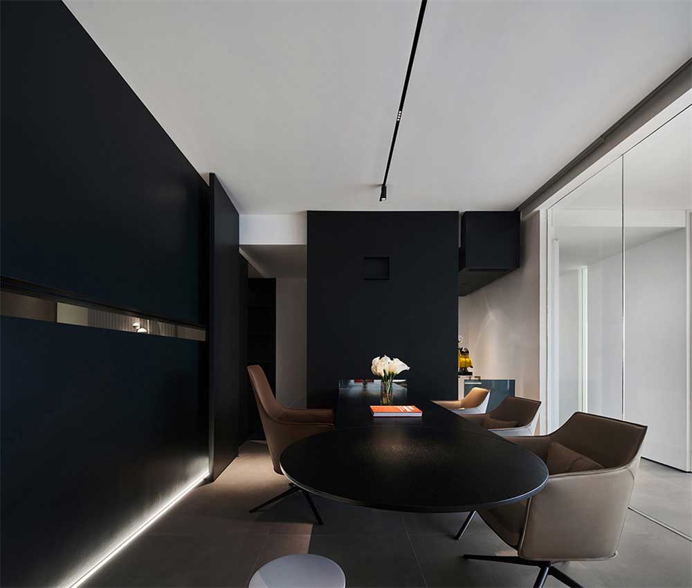 深圳龍崗區(qū)輕奢簡(jiǎn)約辦公室設(shè)計(jì)裝修-洽談區(qū)