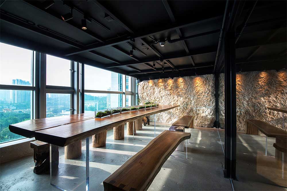 深圳市南山自然風(fēng)辦公室裝修設(shè)計接待區(qū)