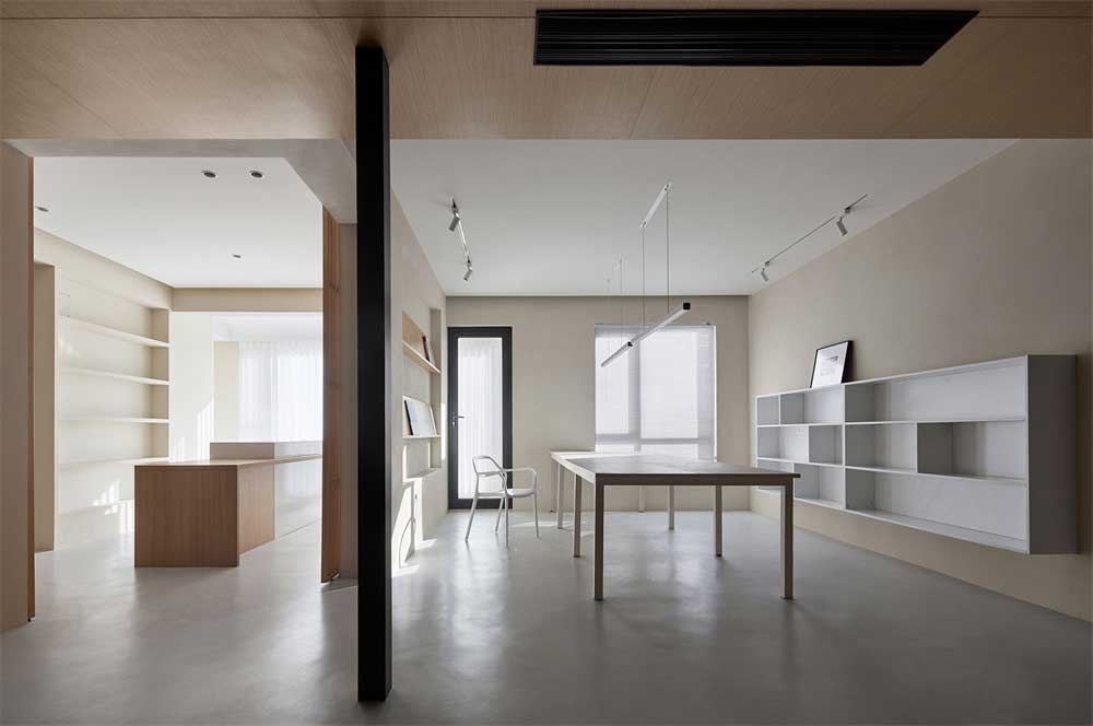 深圳南山500平方極簡(jiǎn)風(fēng)格辦公室裝修辦公區(qū)柜體