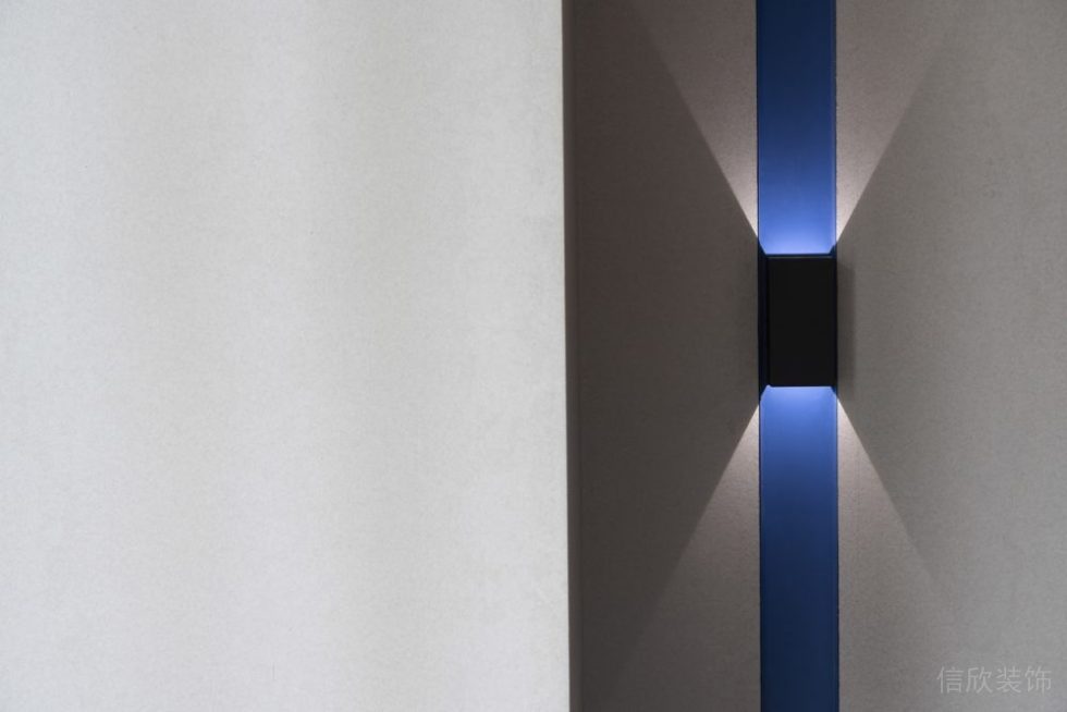 射燈藍(lán)色色彩設(shè)計墻體裝飾效果圖辦公室裝修