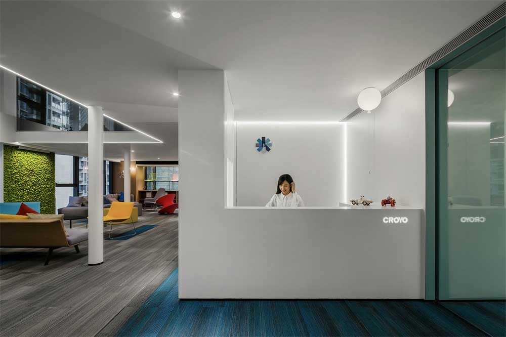 深圳市福田田園辦公室裝修設(shè)計前臺