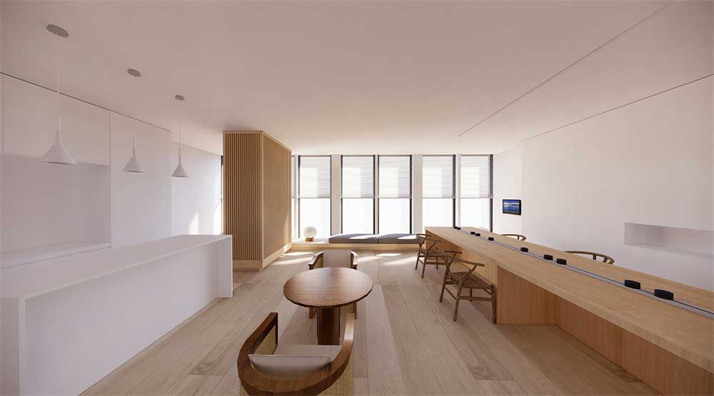 深圳市福田原木風(fēng)辦公室裝修辦公區(qū)