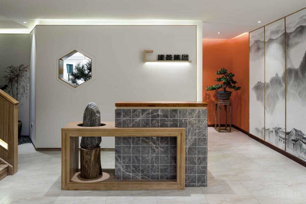 中式風(fēng)木質(zhì)石材中國(guó)畫水墨屏風(fēng)墻體設(shè)計(jì)微景觀效果大廳辦公室設(shè)計(jì)